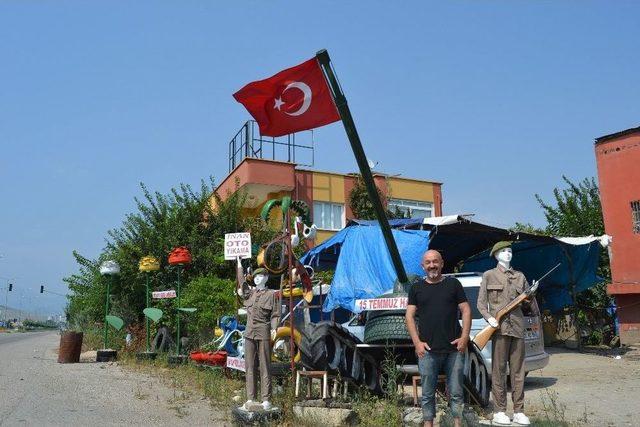 15 Temmuz Anısına Yol Kenarında Tank Hatırası