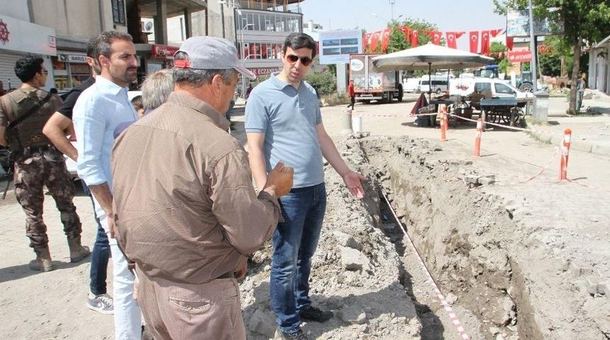 Kaymakam Kırlı Alt Yapı &Ccedil;alışmaları Yerinde İnceledi