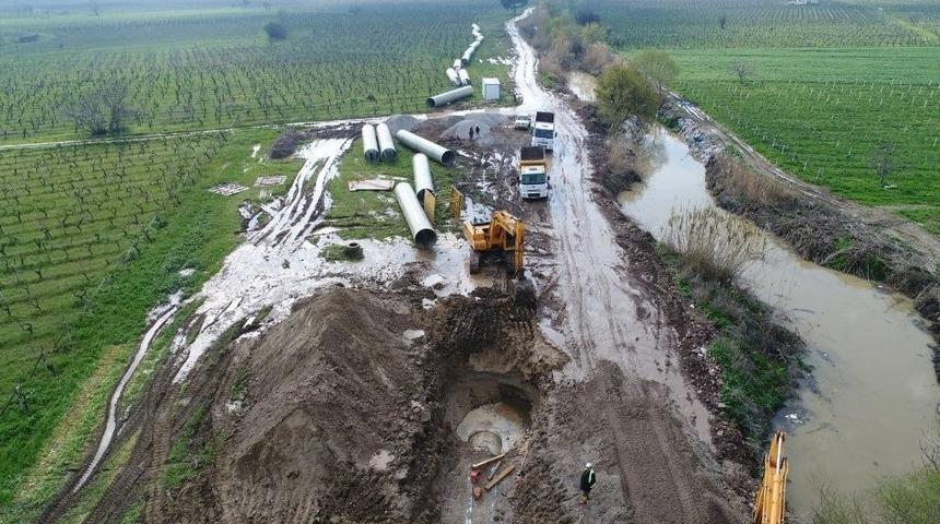 59 Milyonluk Tesisin Deşarj Hattı &Ccedil;alışmaları Başladı