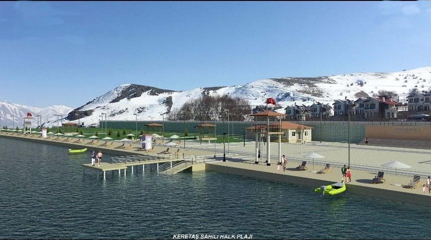Van Büyükşehir Belediyesinden Gevaş’a Halk Plajı