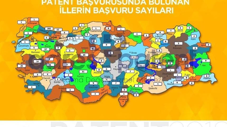 T&uuml;rkiye Patent Haritası 2018 Ocak D&ouml;nemi A&ccedil;ıklandı