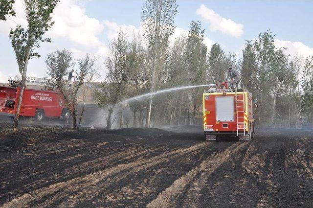 Sorgun’da Ekili Tarım Arazisinde Yangın Çıktı