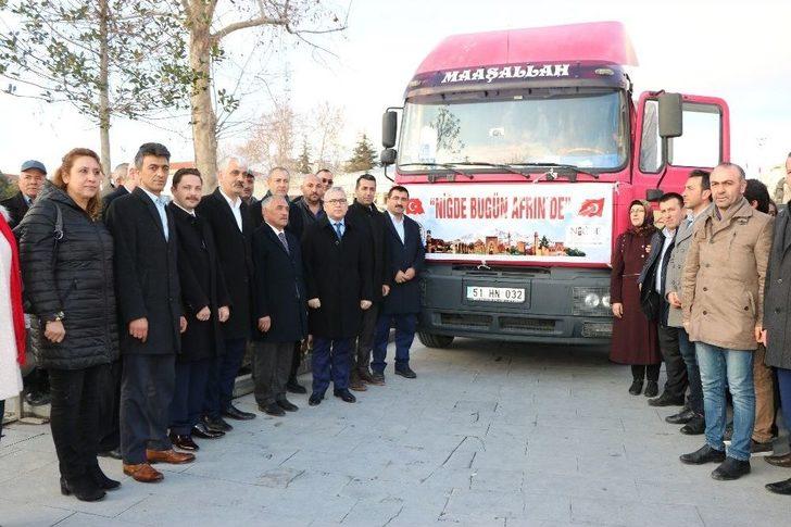 Niğde Bugün Afrin’de Moral Kampanyasında 2 Tır Mehmetçiğe Gitti G4