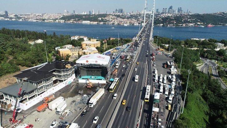 15 Temmuz Şehitler Köprüsü’ndeki Hazırlıklar Havadan Görüntülendi G3