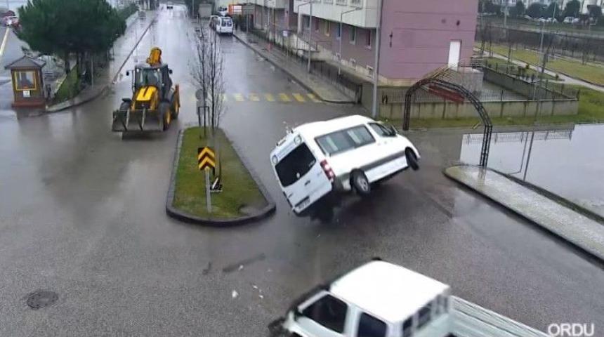 Ordu&rsquo;da Trafik Kazaları Mobese&rsquo;de