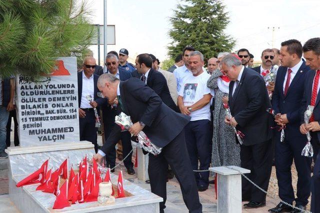 Karamanlı 15 Temmuz Şehidi Mezarı Başında Anıldı