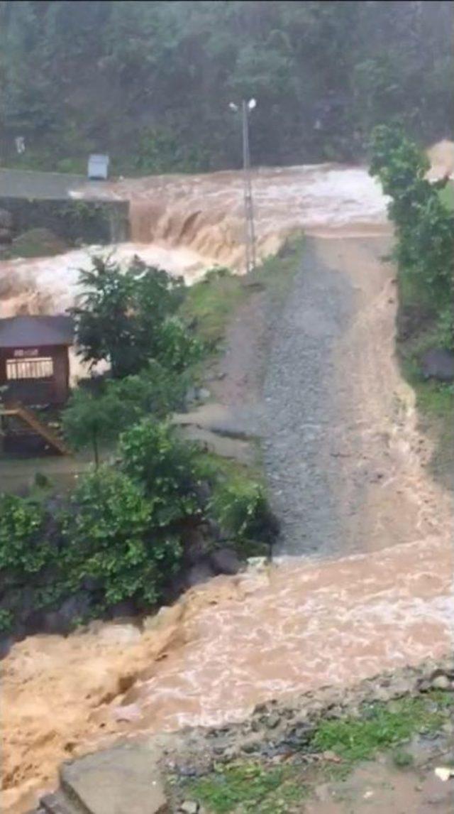 Turistik Şelaleden Aşırı Yağış Sonrası Çamur Aktı