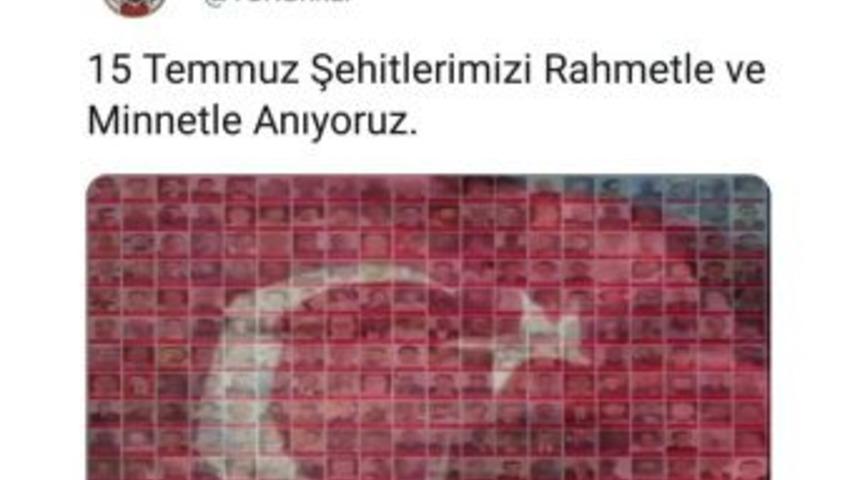 Tsk: "15 Temmuz Şehitlerimizi Rahmetle Ve Minnetle Anıyoruz"