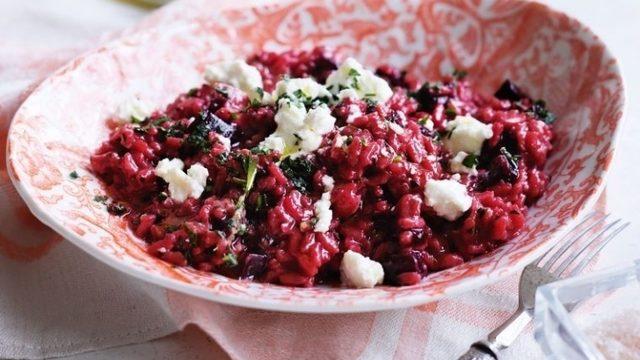 Keçi Peynirli ve Fırınlanmış Pancarlı Risotto