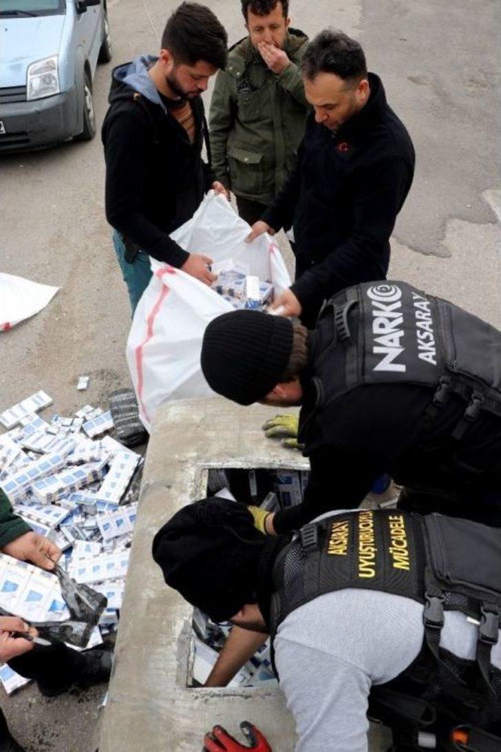 Tırın Mazot Deposundan 5 Bin Paket Kaçak Sigara Çıktı G3