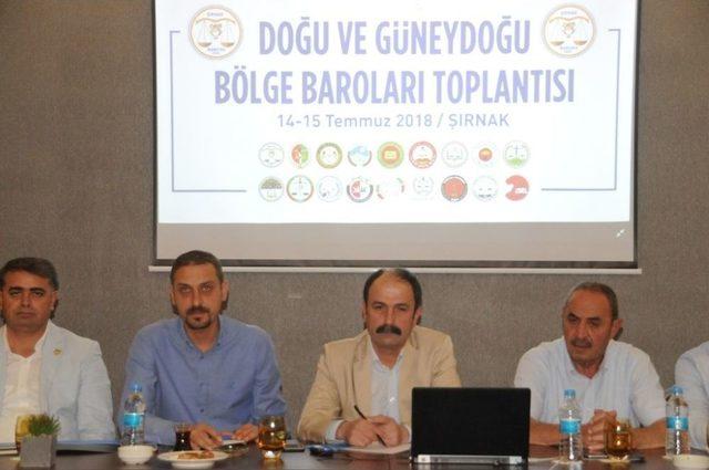 Doğu Ve Güneydoğu Bölge Baro Başkanları Cizre’de Toplandı