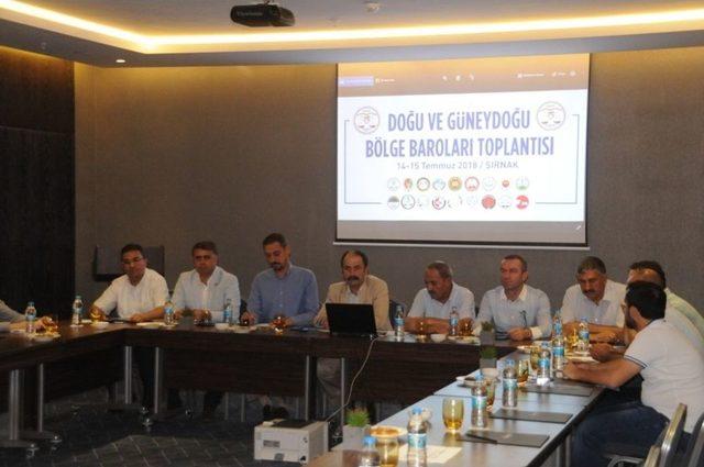 Doğu Ve Güneydoğu Bölge Baro Başkanları Cizre’de Toplandı