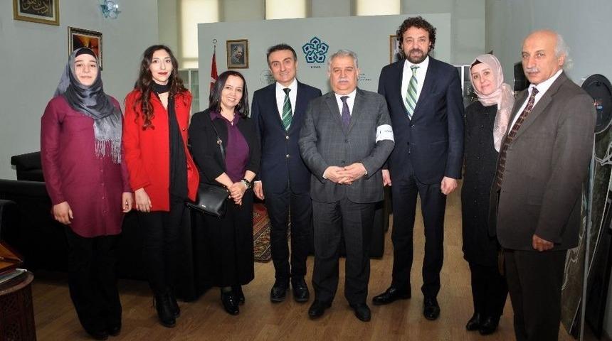 Yeşilay Konya Şubesinden Rekt&ouml;r Şeker&rsquo;e Ziyaret