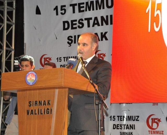 Şırnak’ta Demokrasi Nöbetine Binlerce Kişi Katıldı