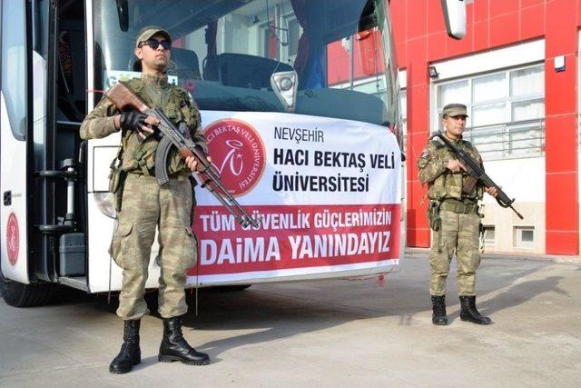 Nevşehir Hacı Bektaş Veli Üniversitesinden Suriye Sınırındaki Mehmetçiğe Destek