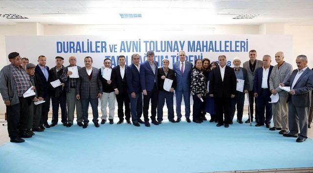 Türel, Duraliler Ve Avni Tolunay’da 281 Hak Sahibine Tapu Dağıttı