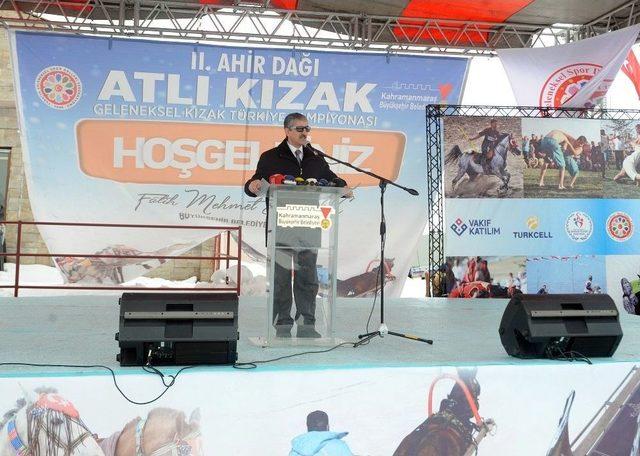 Kahramanmaraş’ta 2’inci Ahir Dağı Atlı Kızak Türkiye Şampiyonası Kıran Kırana Geçti