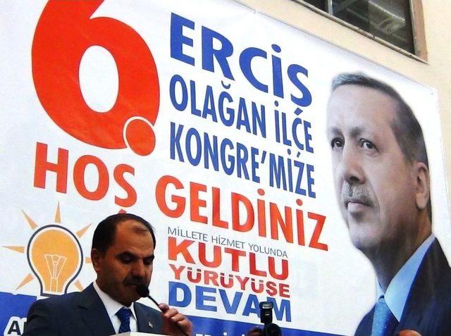 Ak Parti Erciş İlçe Başkanlığı Görevine Yeniden Adnan Aydın Seçildi