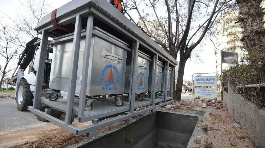 &Ccedil;ağlayan&rsquo;da &Ccedil;&ouml;p Konteynerleri Yeraltına Alınıyor