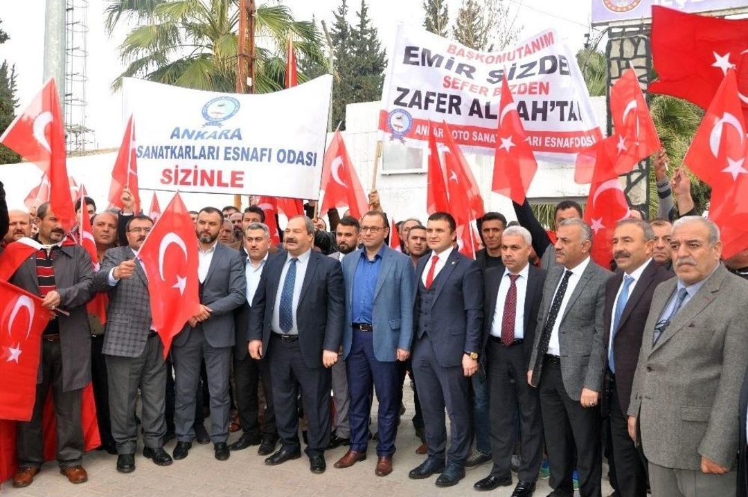 Ankara Oto Sanatkarları Esnaf Odası&rsquo;ndan Mehmet&ccedil;iğe Destek