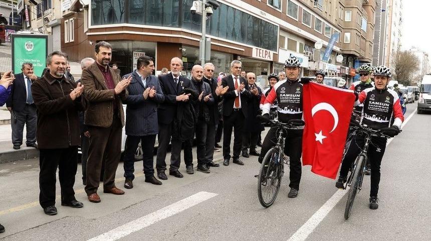 Şehitler İ&ccedil;in Pedala Bastılar