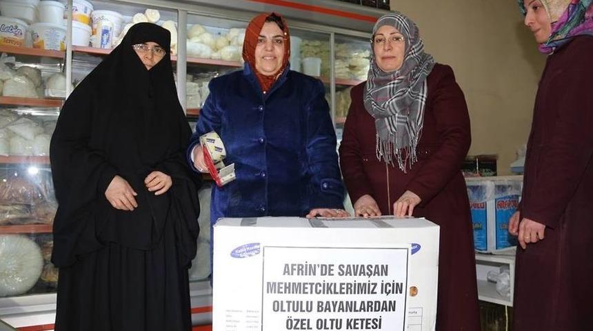 Oltulu Bayanlar Yaptıkları Keteleri Afrin’e Götürmek İçin Yola Çıktılar