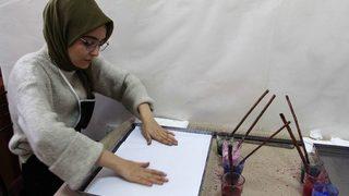 Öğrenciler, Ebru Sanatı İle Stres Atıyor