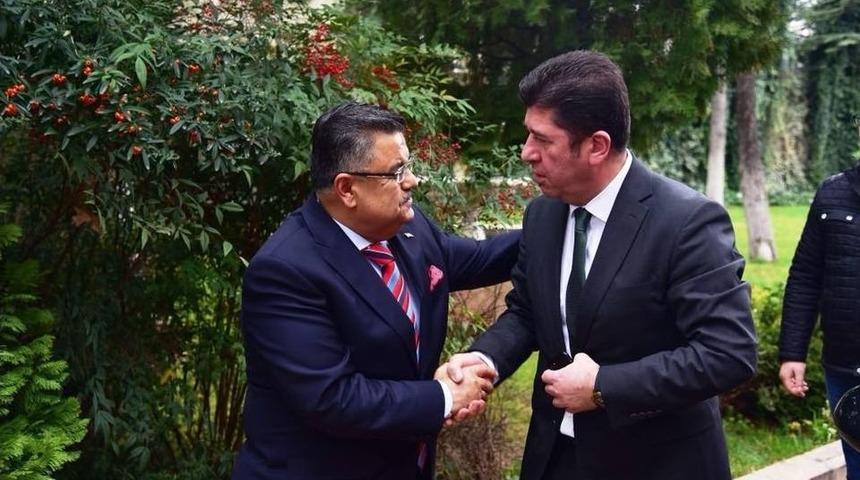 Tbmm Başkanvekili T&uuml;z&uuml;n&rsquo;den Başkan Yağcı&rsquo;ya Ziyaret