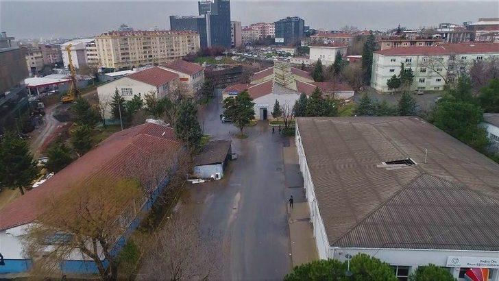 (özel) Şişli Endüstri Meslek Lisesi’nde Son Durum Havadan Görüntülendi G5