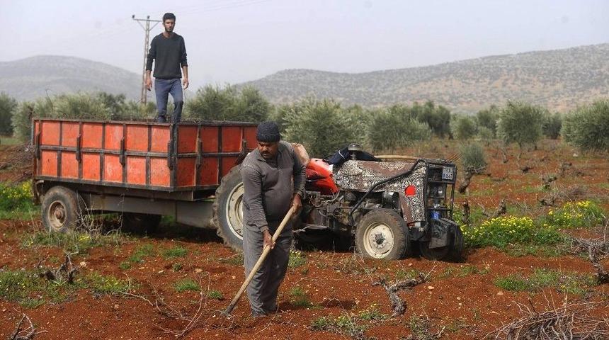 Suriye Sınırında &Ccedil;ift&ccedil;iler Mesaiye Başladı