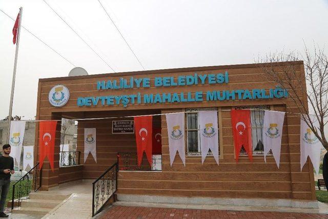 Haliliye Belediyesi Muhtar Evi Projesi Yapımı Tamamlanan, Muhtarlığın Açılışını Gerçekleştirdi