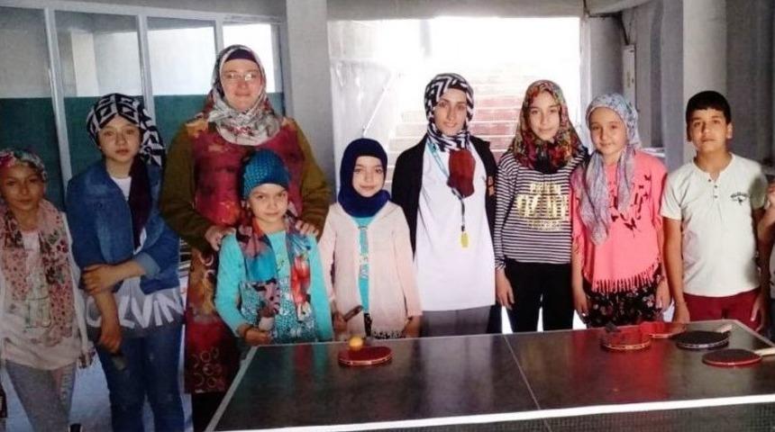 Hisarcık&rsquo;ta İki K&ouml;yde Masa Tenisi Kursu A&ccedil;ıldı