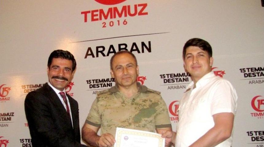 Y&uuml;zbaşı Kılı&ccedil;&rsquo;ı Kaymakam Bağlı Başarı Belgesi İle &Ouml;d&uuml;llendirdi