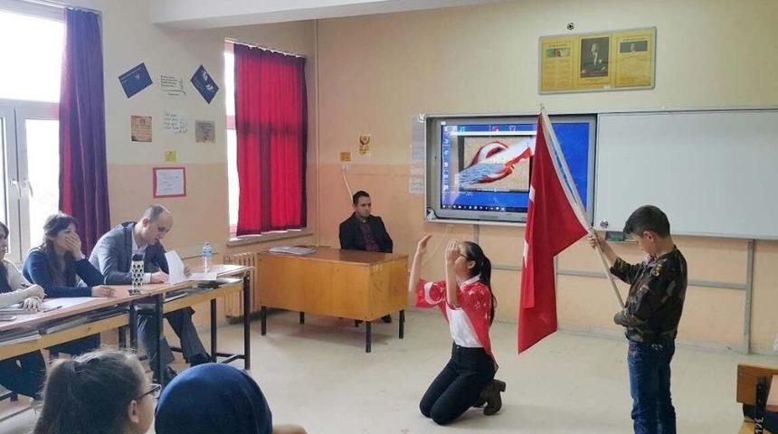 Hisarcık&rsquo;ta İstiklal Marşını G&uuml;zel Okuma Yarışması