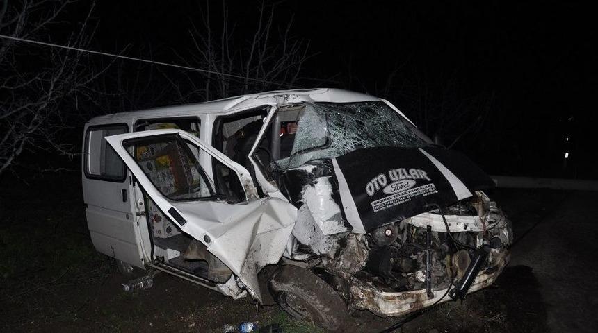 Minib&uuml;s Direği Devirdi, Şehir Elektriksiz Kaldı