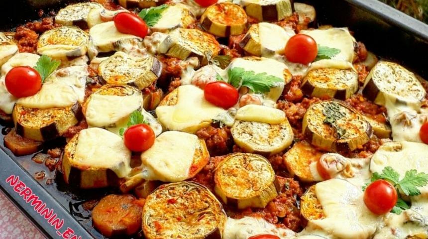 Fırında Kaşarlı Patlıcan Yemeği