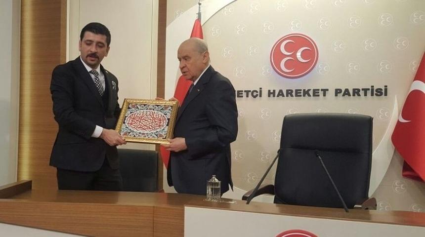 K&uuml;tahya Mhp&rsquo;den, Genel Başkan Devlet Bah&ccedil;eli&rsquo;ye Ziyaret