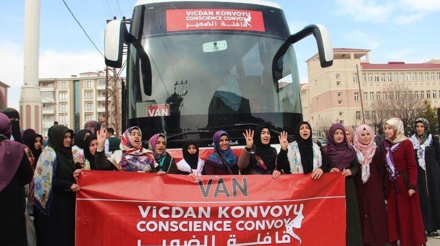 &rsquo;vicdan Konvoyu&rsquo; Van&rsquo;dan Yola &Ccedil;ıktı