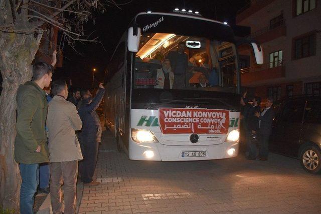 Elazığ Ve Bingöl’den ‘vicdan Konvoyu’na Destek