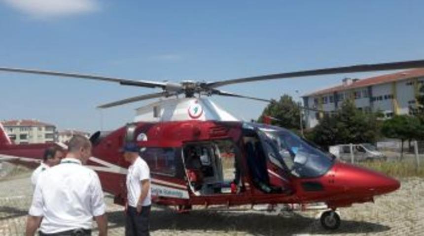 (&ouml;zel) Yaralı İş&ccedil;i Helikopterle Hastaneye Sevk Edildi