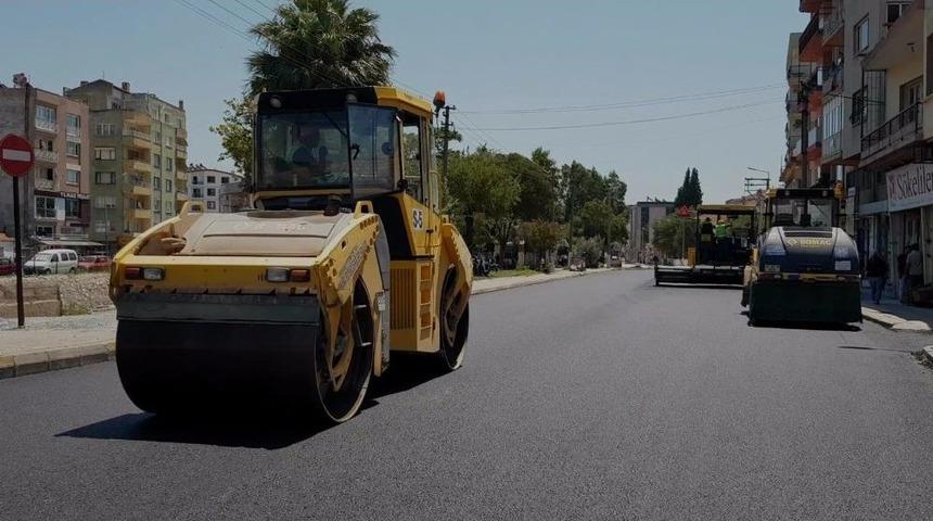 S&ouml;ke&rsquo;de Sıcak Asfalt &Ccedil;alışmaları Devam Ediyor