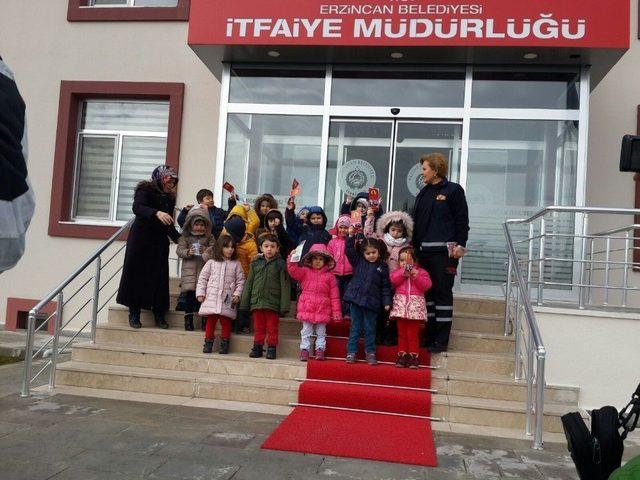 Miniklerden Erzincan İtfaiyesine Ziyaret