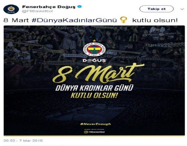 Galatasaray, Beşiktaş Ve Fenerbahçe’den ’kadınlar Günü’ Mesajı