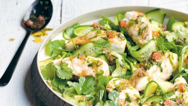 Levrekli Kuzu Kulağı Salatası