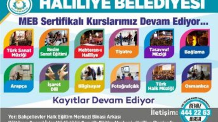 Haliliye Belediyesinde Kurs Kayıtları Devam Ediyor