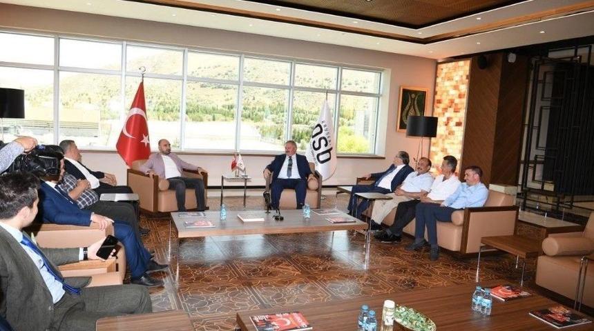 Kayseri Ticaret Borsası Y&ouml;netim Kurulu Başkanı Recep Bağlamış Ve Y&ouml;netim Kurulu &Uuml;yelerinde Kayseri Osb Ziyareti