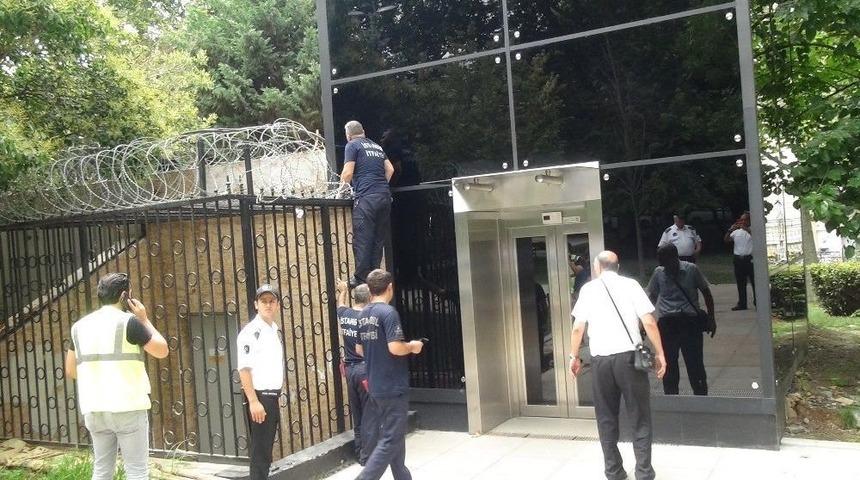 (&ouml;zel)taksim Metrosu Asans&ouml;r&uuml;nde Mahsur Kalan Kedi Uzun Uğraşlarla Kurtarıldı