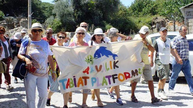 “kozak’ta Altına Hayır” Eylemine Ayvalık Tabiat Platformu Da Destek Verdi