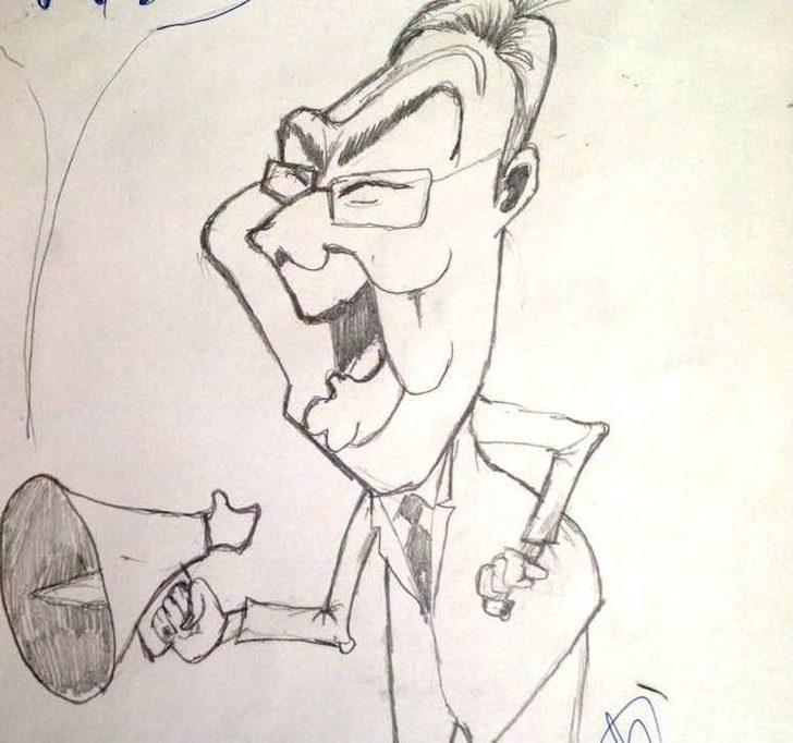 Yaptığı Kara Kalem Resim Ve Karikatürler Büyük İlgi Görüyor G4