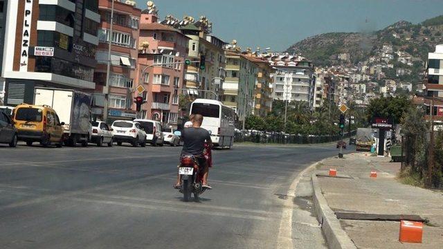 Alanya’da Yürekleri Ağızlara Getiren Görüntü